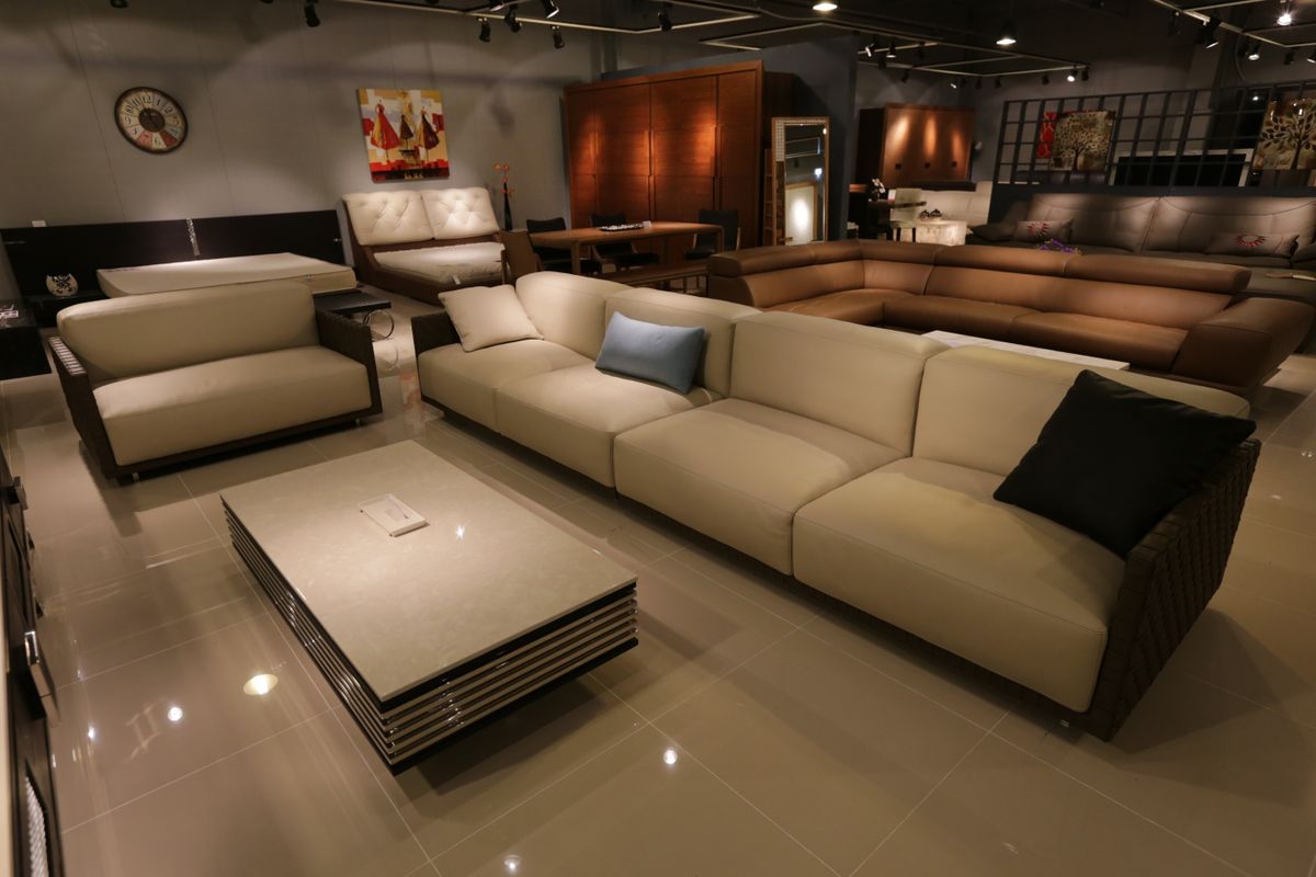An interior filled with collected furniture